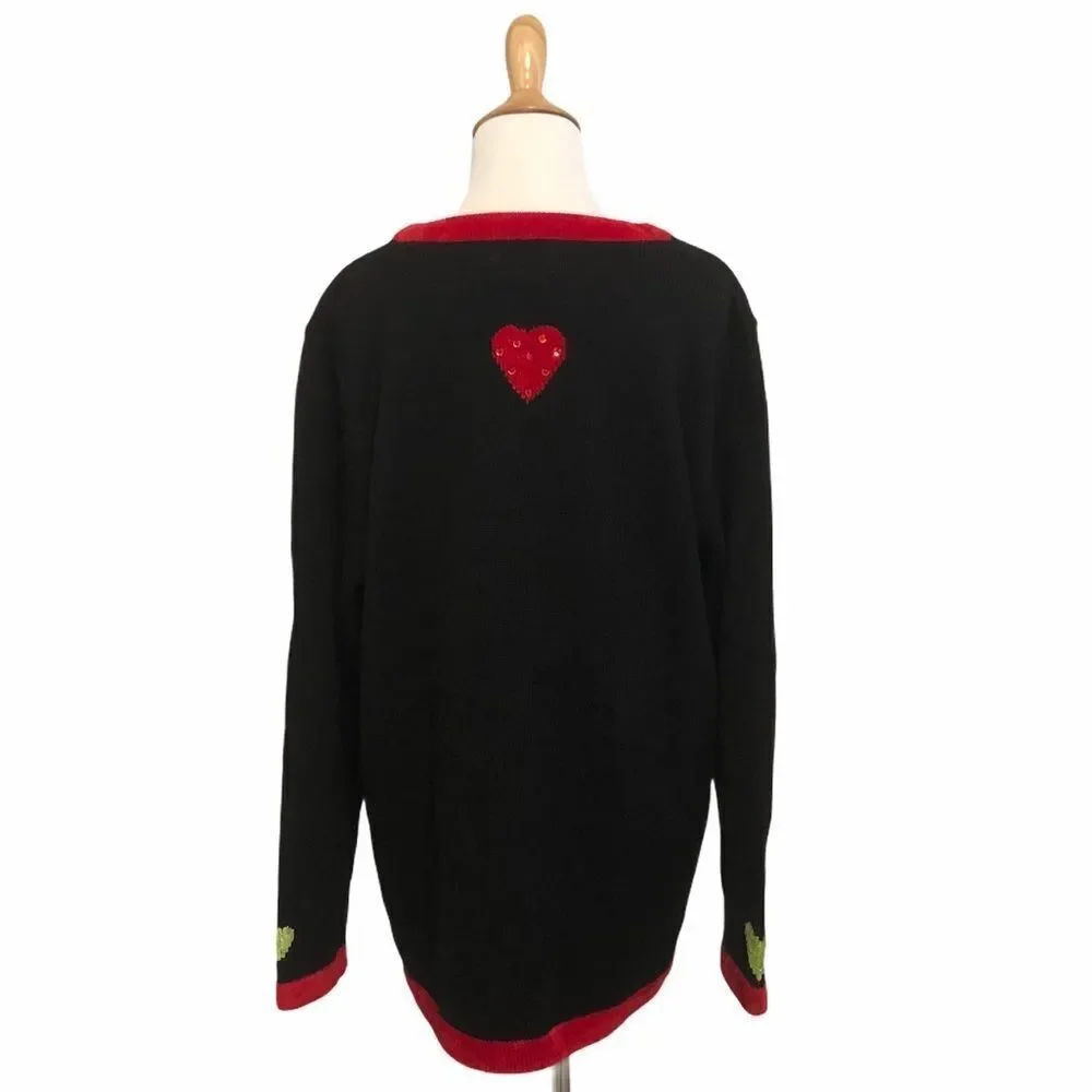 NWT The Quacker Factory whimsical heart cardigan - Picture 3 of 7